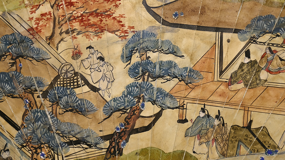 AKａ6794　大和絵　肉筆　屏風？ Yahoo!オークション - 「屏風 肉筆」日本画 (絵画) の落札相場・落札価格